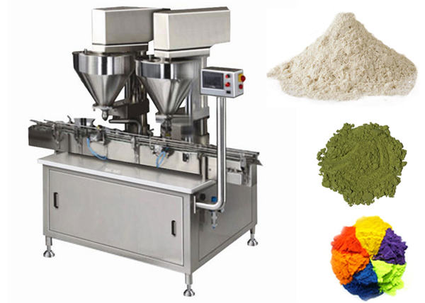 Автоматична машина за пълнене с прах с 2 глави